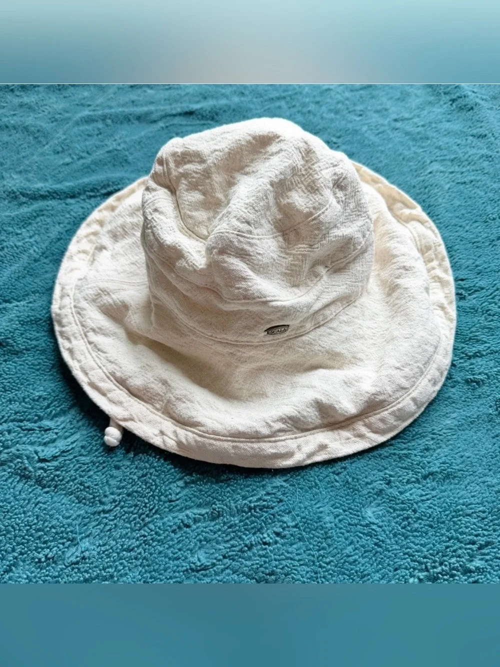 Scala Collezione Linen Bucket Sunhat OS Ivory Floppy Cap 4” Brim Coastal Beach